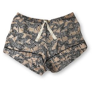 J. Crew Pajama Shorts Zebra L